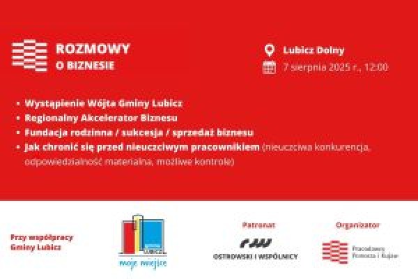 W Lubiczu porozmawiają o biznesie