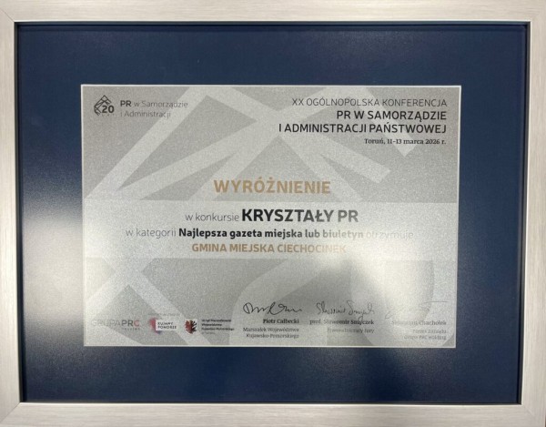 „Zdrój Ciechociński” wśród najlepszych gazet miejskich w Polsce