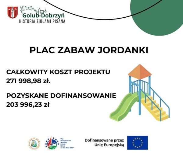 Nowy plac zabaw w Golubiu-Dobrzyniu. Jest umowa i unijne dofinansowanie